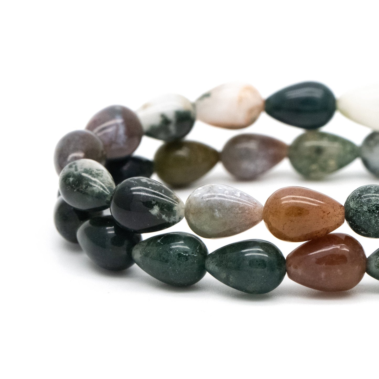 40pcs Smooth Teardrop Beads, 6x9mm, Agate, Pink Quartz, Wholesale Gemstone Beads (TR-071)