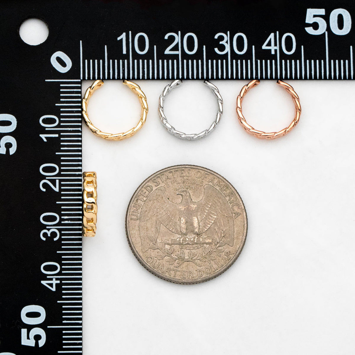 10pcs Gold/ Silver/ Rose Gold Ear Cuff, Cartilage Ear Cuff, Gold/ Rhodium Plated Ear Cuff, Chain Ear Cuff, Cartilage Earrings (GB-2826-C)