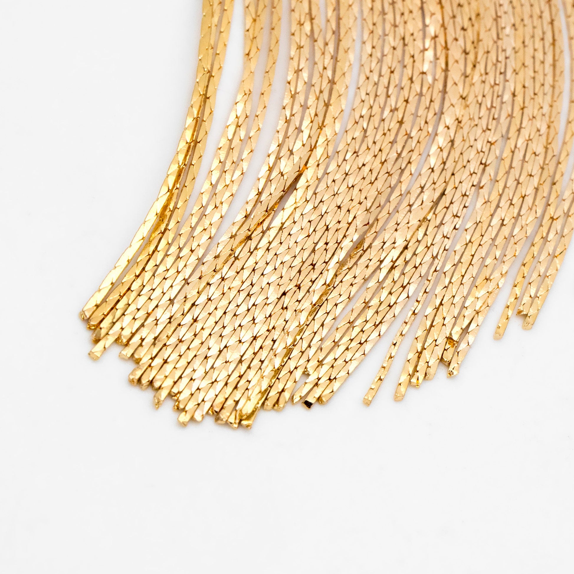 4pcs Chain Tassel Earrings, Long Tassel Stud Earring, Gold Dangling Earrings, Minimalist Earrings (GB-3338)