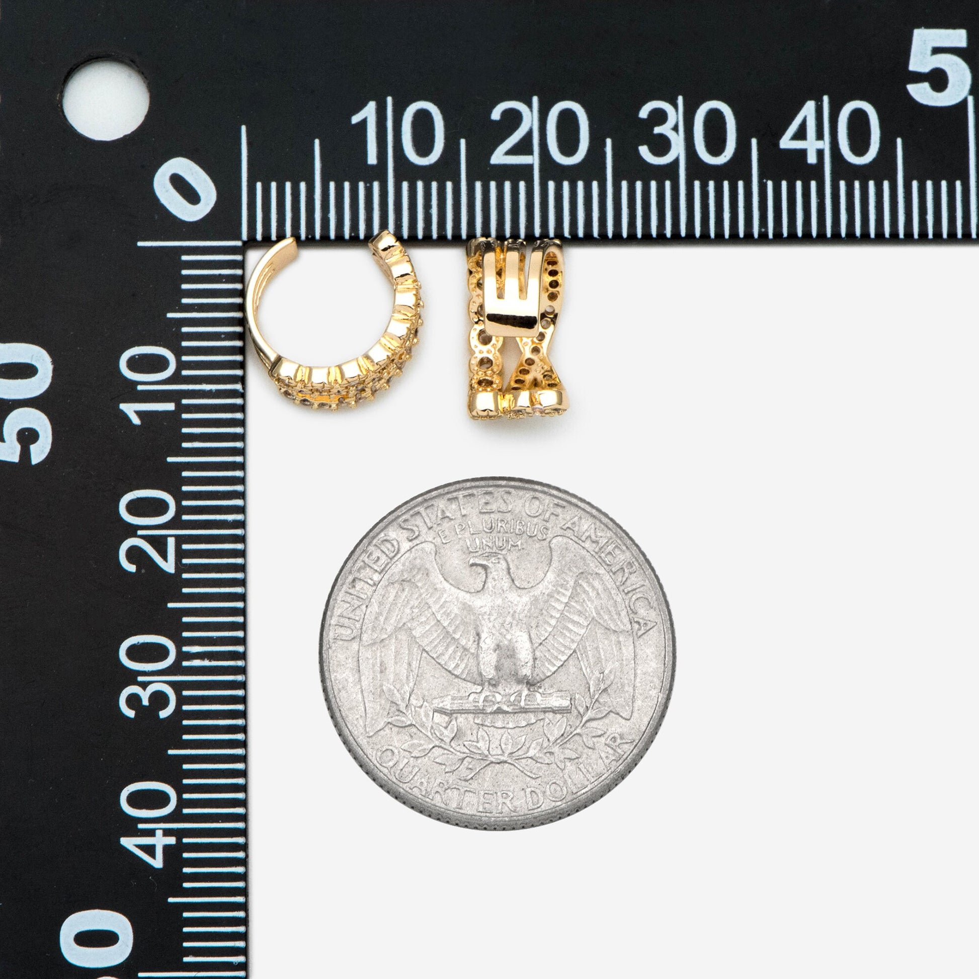 4pcs CZ Pave Gold/ Silver/ Rose Gold Ear Cuff, Cartilage, Dainty Earcuff Earring (GB-2657)