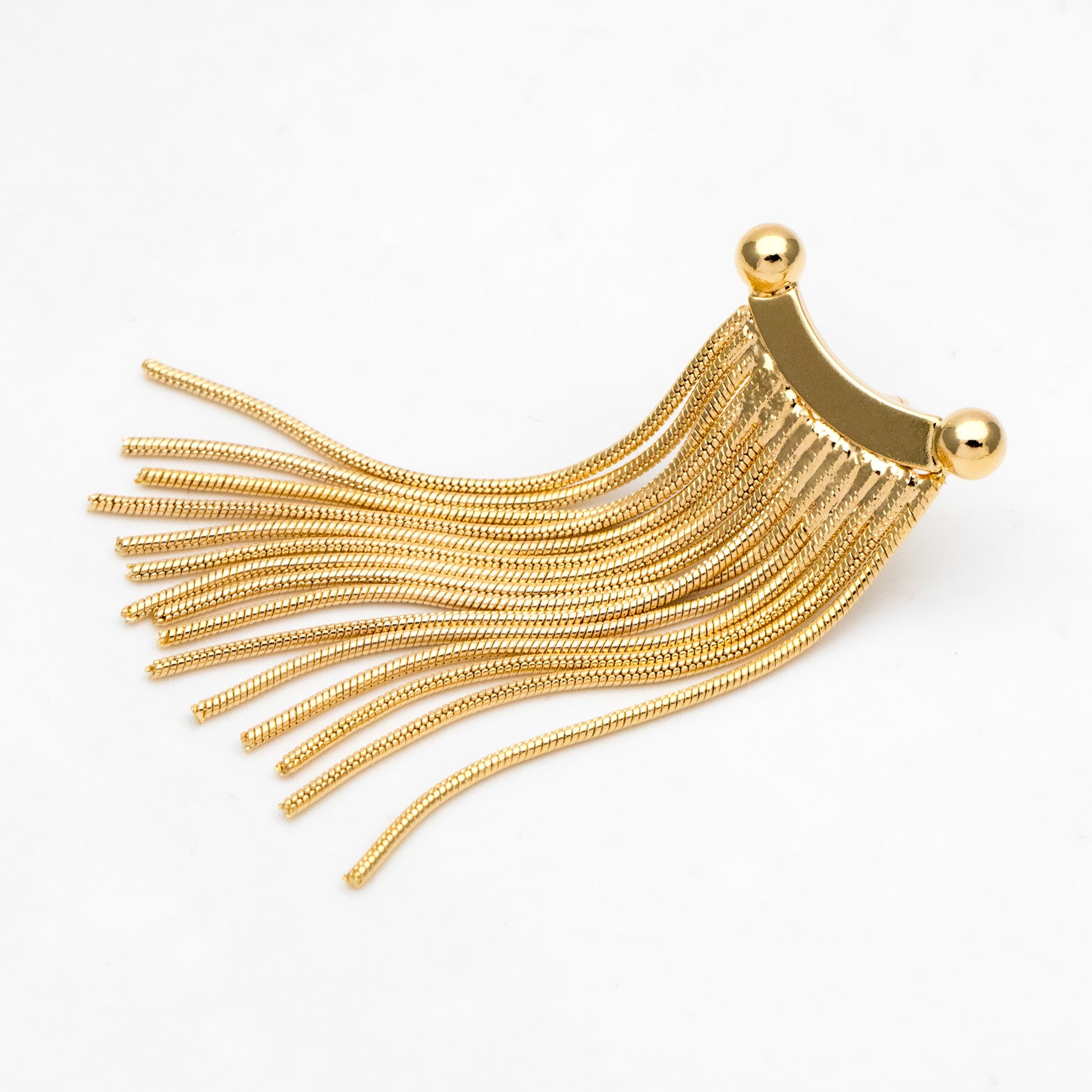 4pcs Chain Tassel Earrings, Long Tassel Stud Earring, Gold Dangling Earrings, Minimalist Earrings (GB-3355)