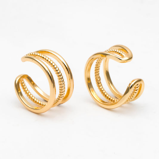 10pcs Gold/ Silver/ Rose Gold Ear Cuff, Cartilage Ear Cuff, Gold Plated Ear Cuff, Cartilage Earrings (GB-2121-B)