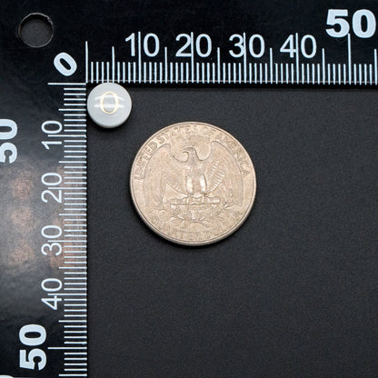 8mm Shell Alphabet Beads, English Letter Beads, Round Coin Letter Charms, Personalized Initial Charms, You Choose Letter (V1404)