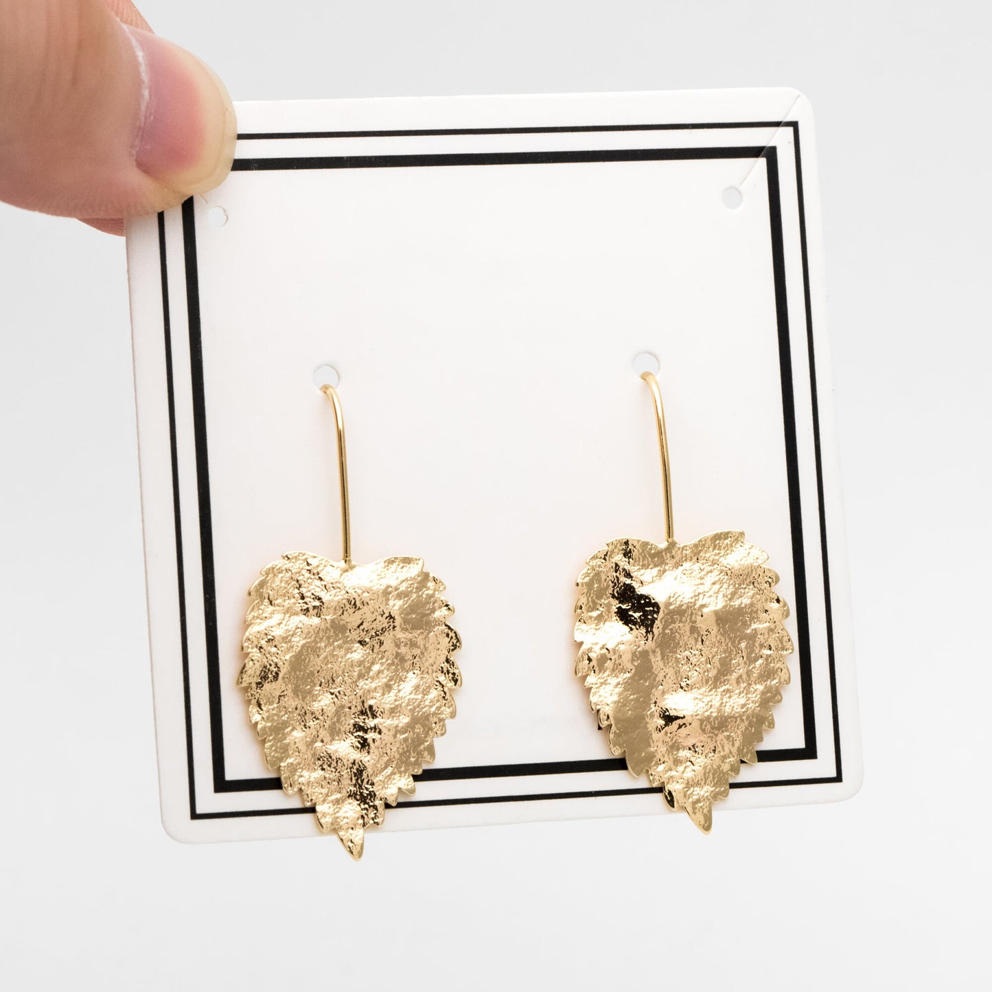 4pcs Gold/ Silver Tone Leaf Ear Hooks, Simple Earwires Earring Components (GB-3323-A)