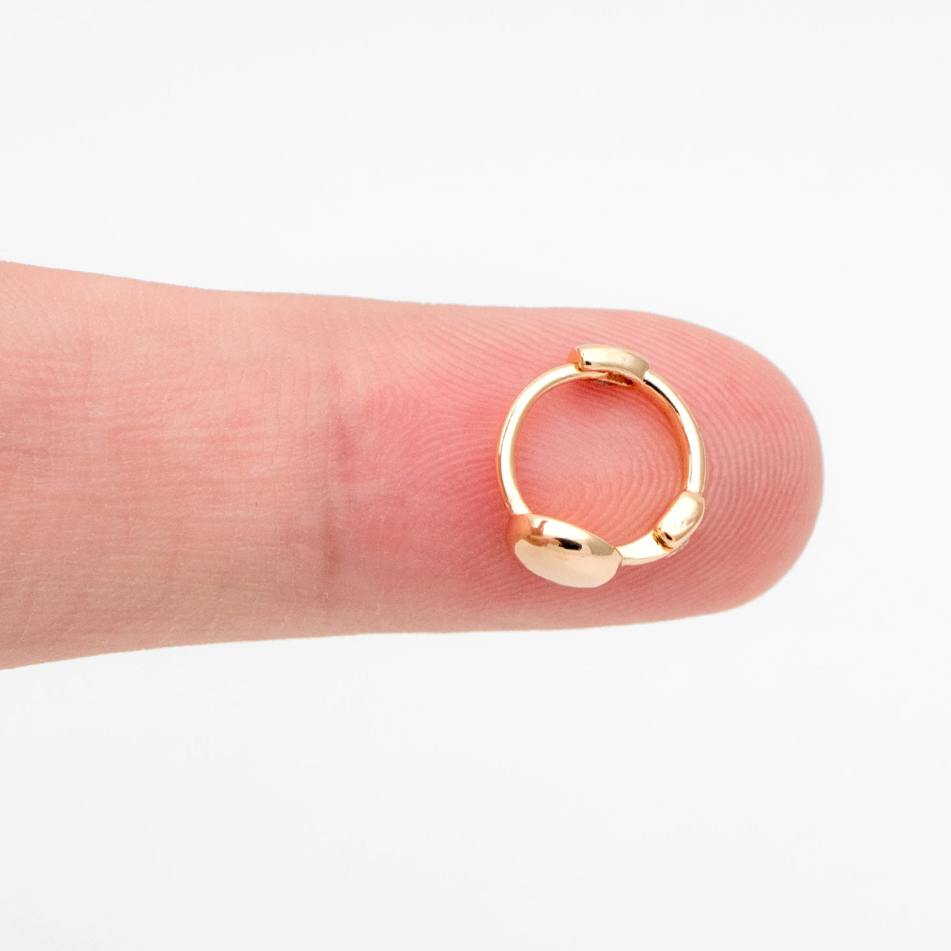 4pcs Gold Tiny Hoop Earrings, 10mm, Minimalist Earring, Small Gold Hoops Earring (GB-3467-F)