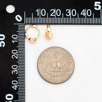 4pcs Gold Tiny Hoop Earrings, 10mm, Minimalist Earring, Small Gold Hoops Earring (GB-3467-F)