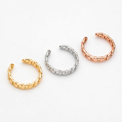 10pcs Gold/ Silver/ Rose Gold Ear Cuff, Cartilage Ear Cuff, Gold/ Rhodium Plated Ear Cuff, Chain Ear Cuff, Cartilage Earrings (GB-2826-C)