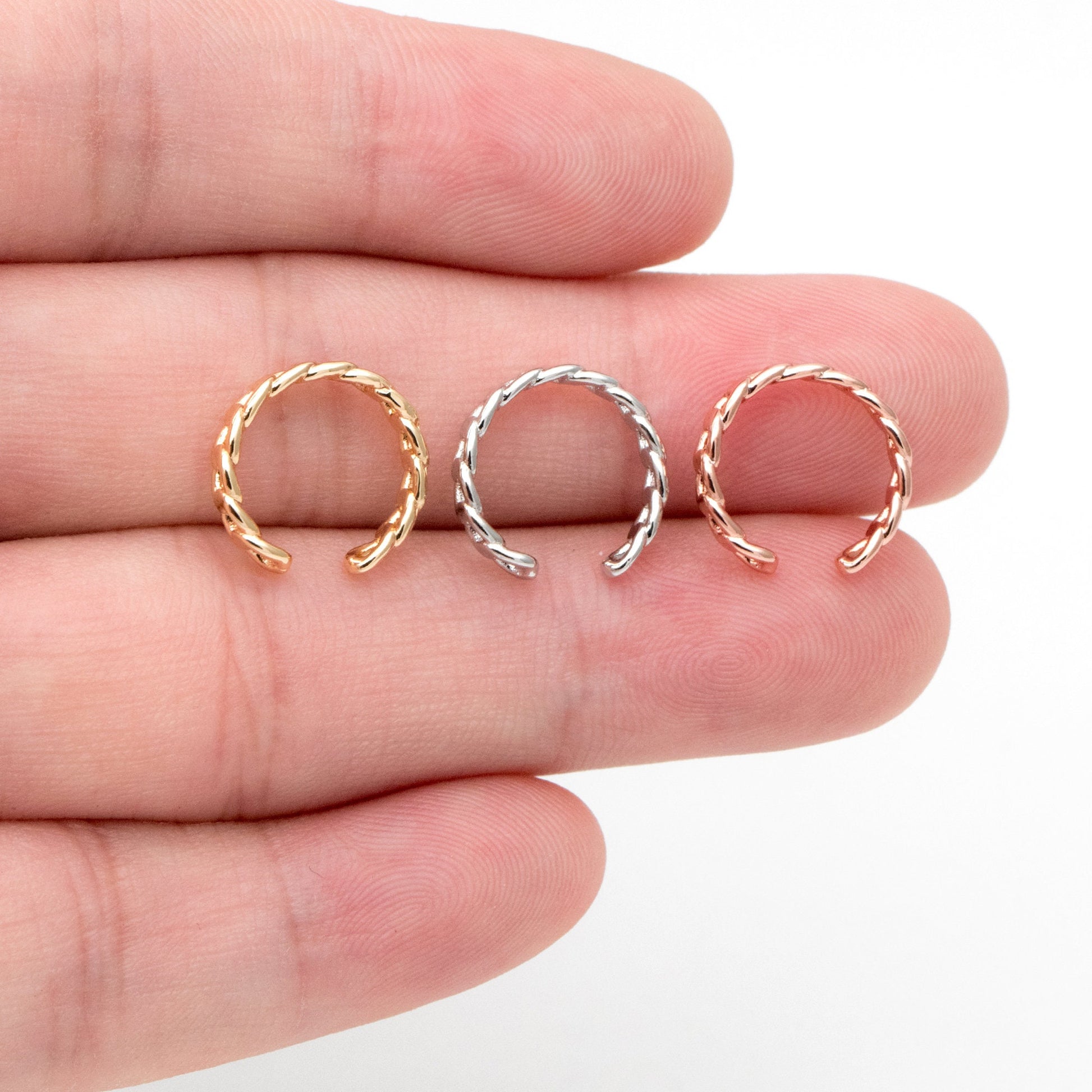 10pcs Gold/ Silver/ Rose Gold Ear Cuff, Cartilage Ear Cuff, Gold/ Rhodium Plated Ear Cuff, Chain Ear Cuff, Cartilage Earrings (GB-2119)