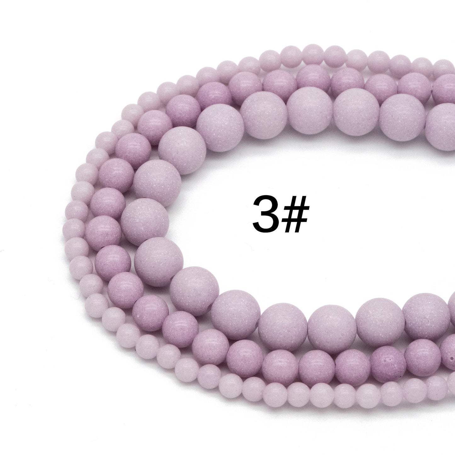 Luminous Stone Beads, Glow in the Dark, Blue/ Green/ Yellow/ Purple Fluorescent Sphere Ball Beads, 14" Strand (TR-014)