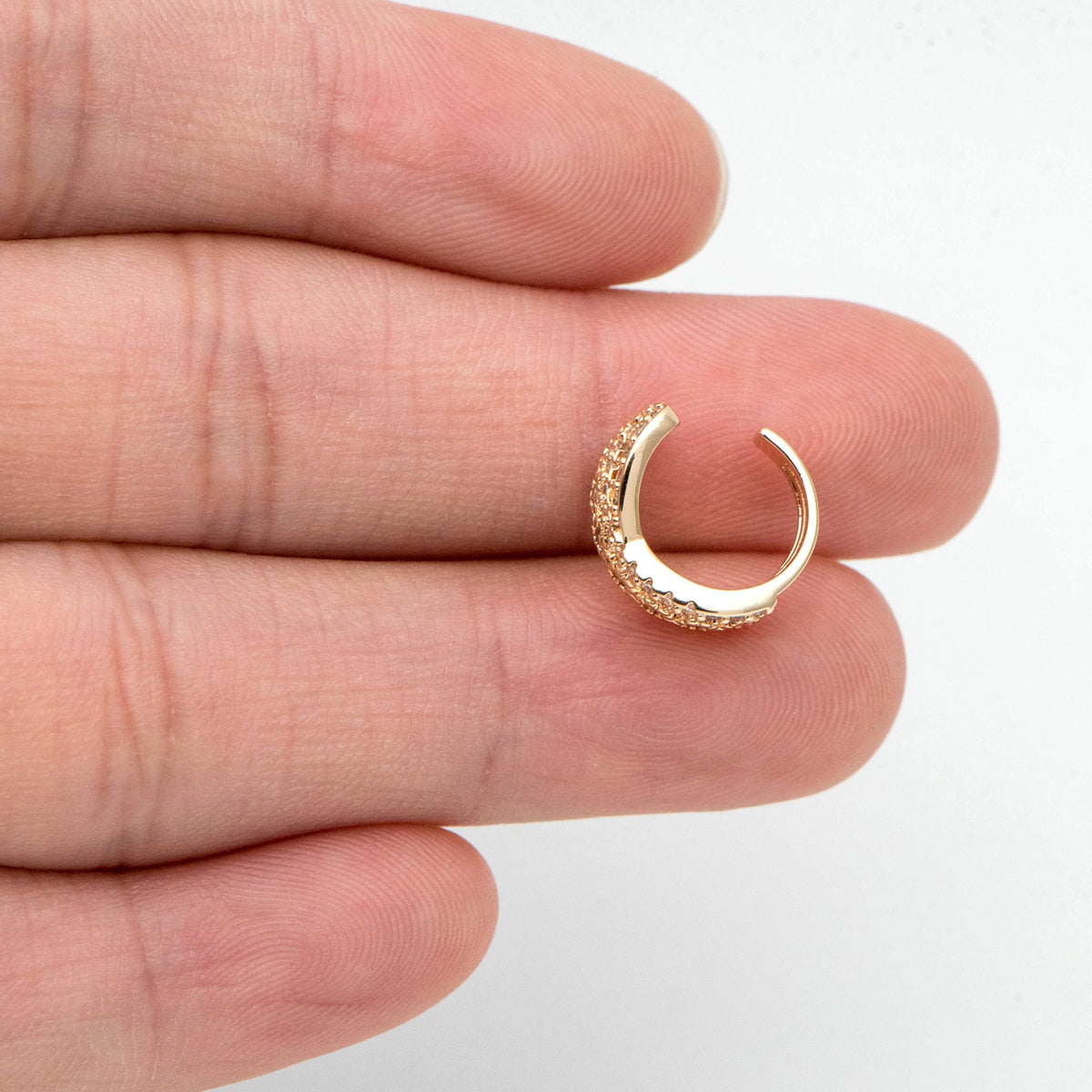 4pcs CZ Pave Gold/ Silver/ Rose Gold Ear Cuff, Cartilage, Dainty Earcuff Earring (GB-1335-E)