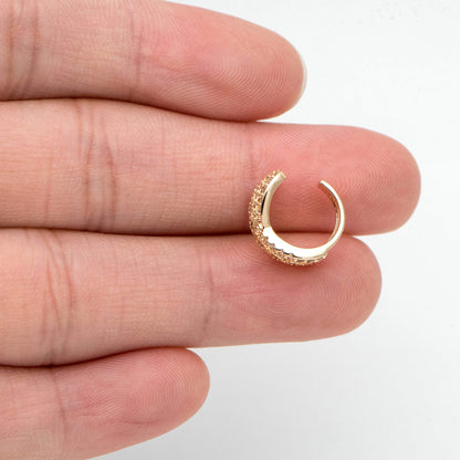 4pcs CZ Pave Gold/ Silver/ Rose Gold Ear Cuff, Cartilage, Dainty Earcuff Earring (GB-1335-E)