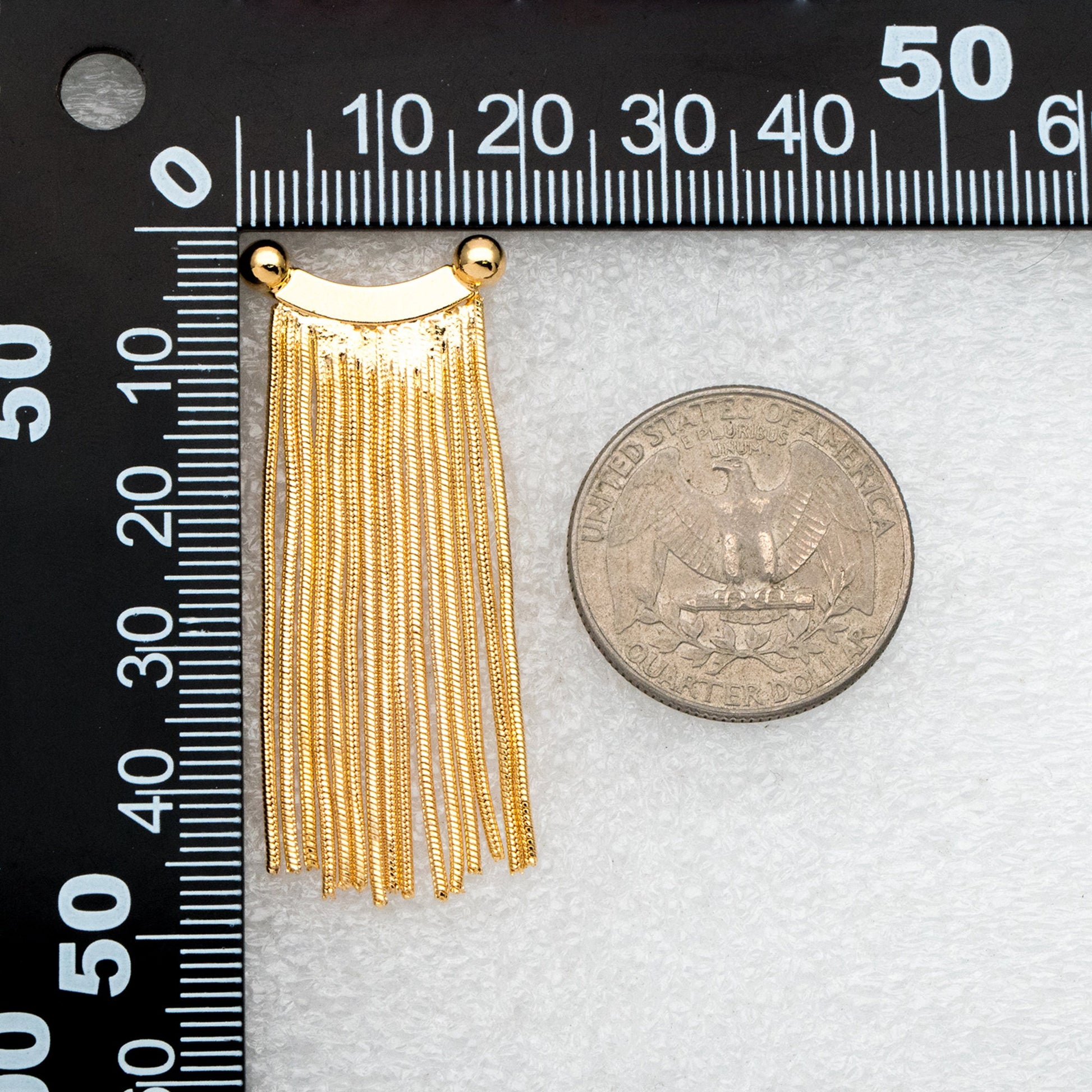 4pcs Chain Tassel Earrings, Long Tassel Stud Earring, Gold Dangling Earrings, Minimalist Earrings (GB-3355)