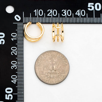 10pcs Gold/ Silver/ Rose Gold Ear Cuff, Cartilage Ear Cuff, Gold Plated Ear Cuff, Cartilage Earrings (GB-2121-B)