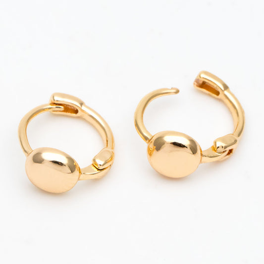 4pcs Gold Tiny Hoop Earrings, 10mm, Minimalist Earring, Small Gold Hoops Earring (GB-3467-F)