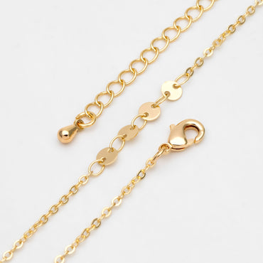 Gold/ Silver/ Rose Gold Disc Chains 4mm, Finished Bracelet/ Anklet/ Necklace with Extender, Ready to Wear (#LK-190)