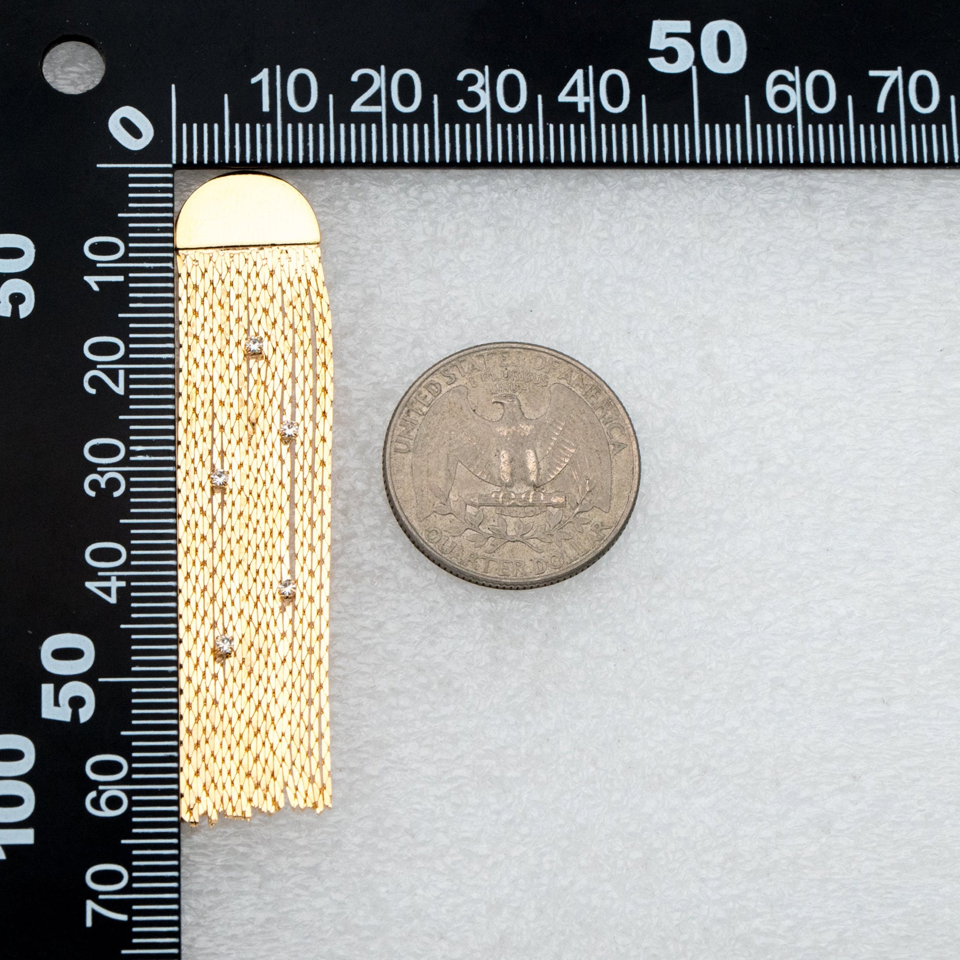 4pcs Gold Semi Circle Disc Tassel Ear Posts 63mm, 18K Gold plated Brass Dangling Stud Earring (GB-3442)