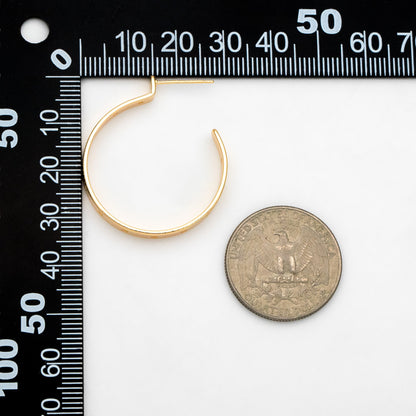 4pcs Gold Earring Posts 20/ 30mm, Gold plated Brass, Geometric Circle Stud Earring with Multi Holes (GB-3490)