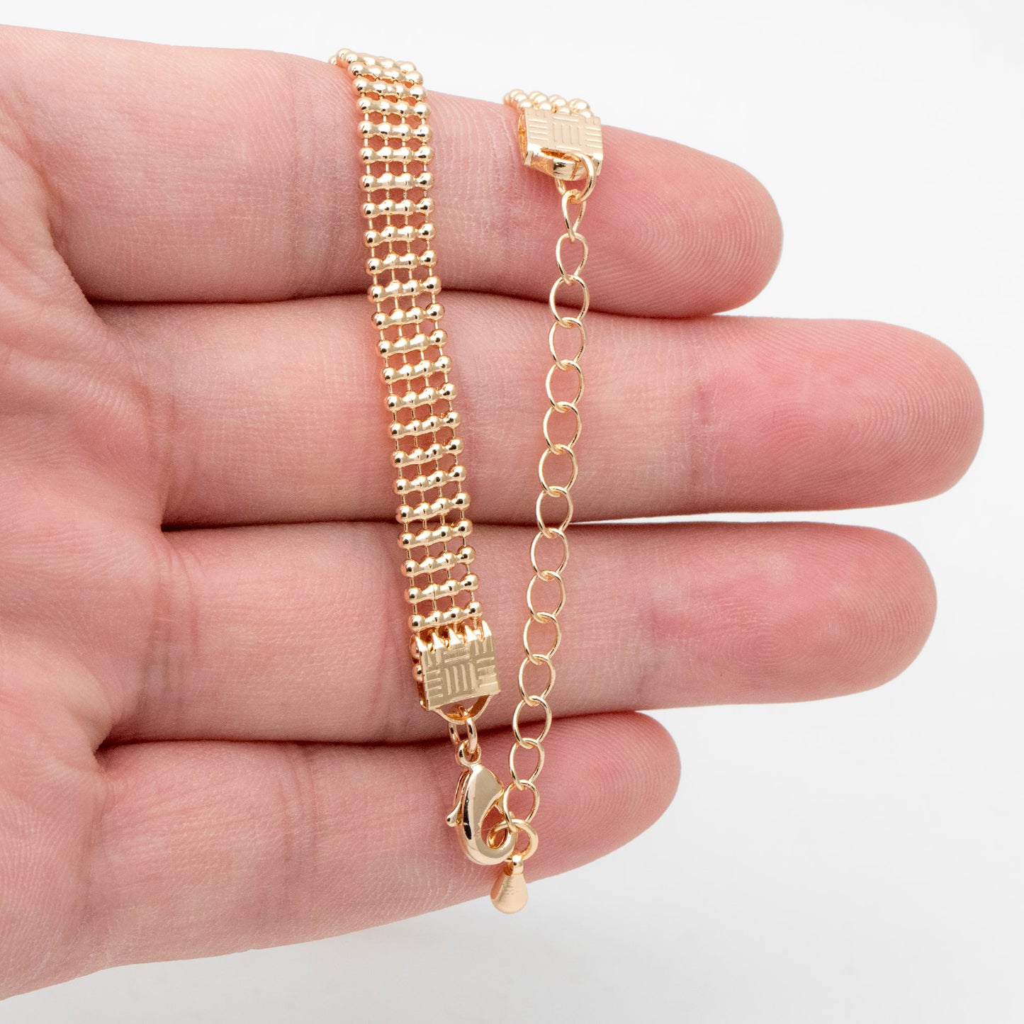 Gold/ Silver Multi Strand Ball Chains 6.2mm, Finished Bracelet/ Anklet/ Necklace with Extender Chain, Ready to Wear (#LK-233)