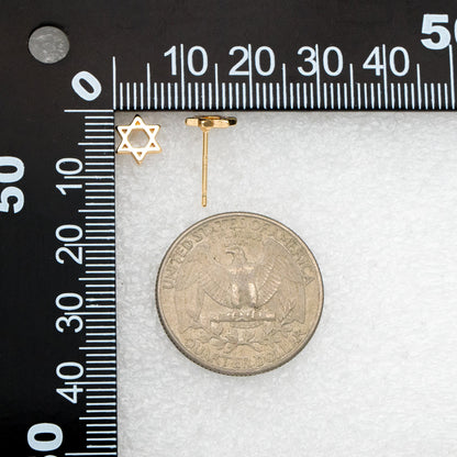 10pcs Gold Star Ear Posts, Real Gold plated Brass, Geometric Earring Studs (#GB-3041-K)