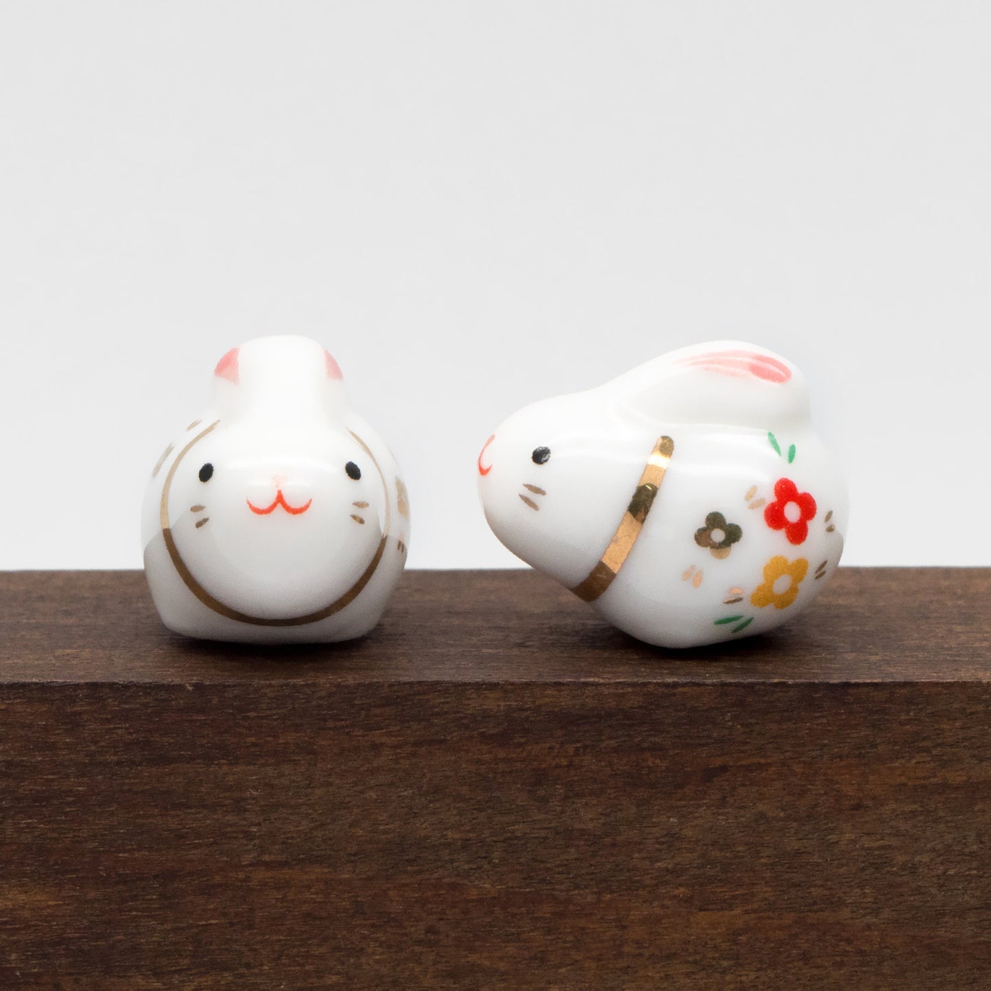 10pcs Kawaii Porcelain Bunny Beads, Ceramic Lovely Rabbit beads, Top Drilled Animal Beads -(TC-172)