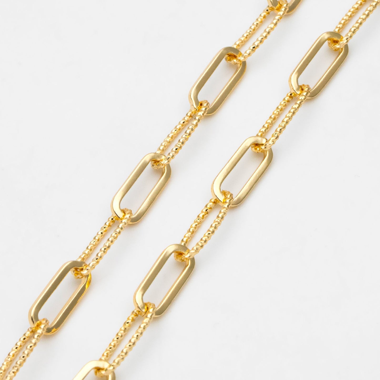 Gold/ Rhodium plated Brass Chains, Oval Link Chain 5.5mm, Wholesale Chain, Jewelry Supply (#LK-409)/ 1 Meter=3.3 ft