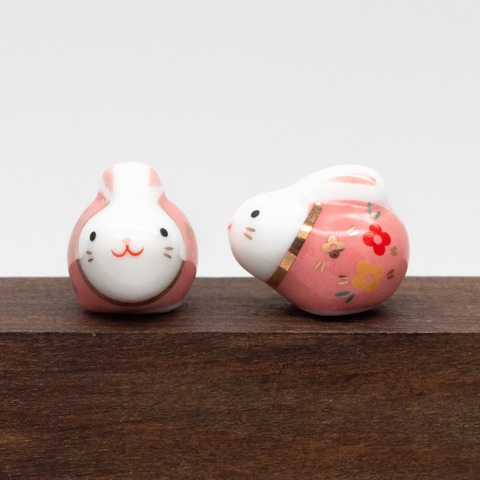 10pcs Kawaii Porcelain Bunny Beads, Ceramic Lovely Rabbit beads, Top Drilled Animal Beads -(TC-172)