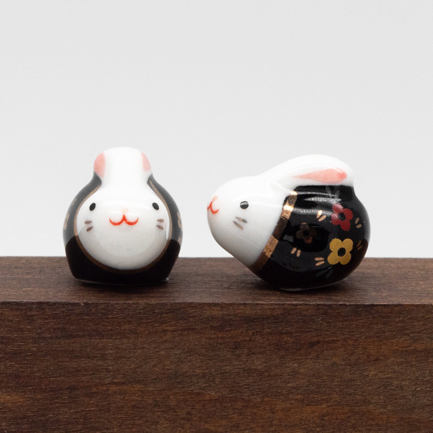 10pcs Kawaii Porcelain Bunny Beads, Ceramic Lovely Rabbit beads, Top Drilled Animal Beads -(TC-172)