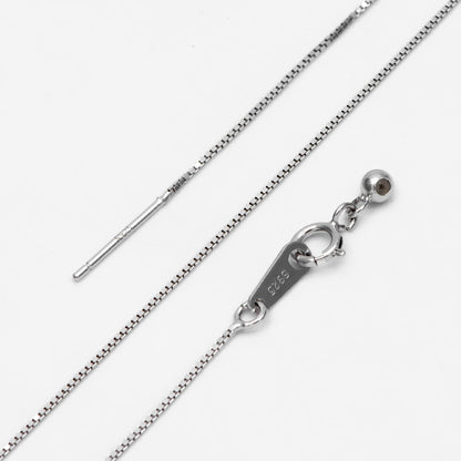 Adjustable Sterling Silver Bracelet, Gold/ Rhodium plated 0.7mm Dainty Box Chain, 7.2" Inch (CY-010)