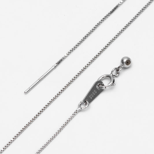 Adjustable Sterling Silver Bracelet, Gold/ Rhodium plated 0.7mm Dainty Box Chain, 7.2" Inch (CY-010)