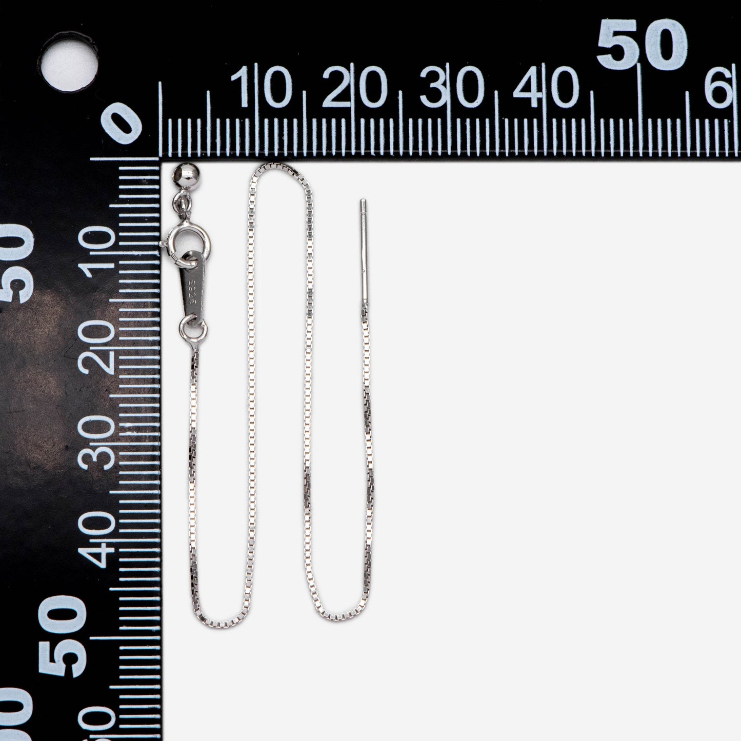 Adjustable Sterling Silver Bracelet, Gold/ Rhodium plated 0.7mm Dainty Box Chain, 7.2" Inch (CY-010)