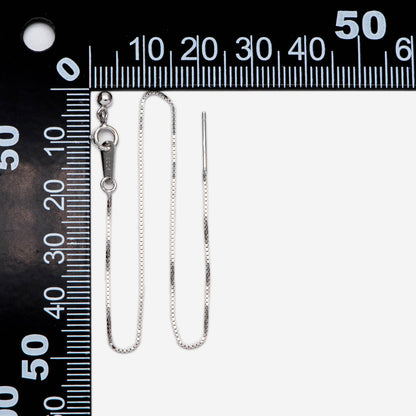 Adjustable Sterling Silver Bracelet, Gold/ Rhodium plated 0.7mm Dainty Box Chain, 7.2" Inch (CY-010)