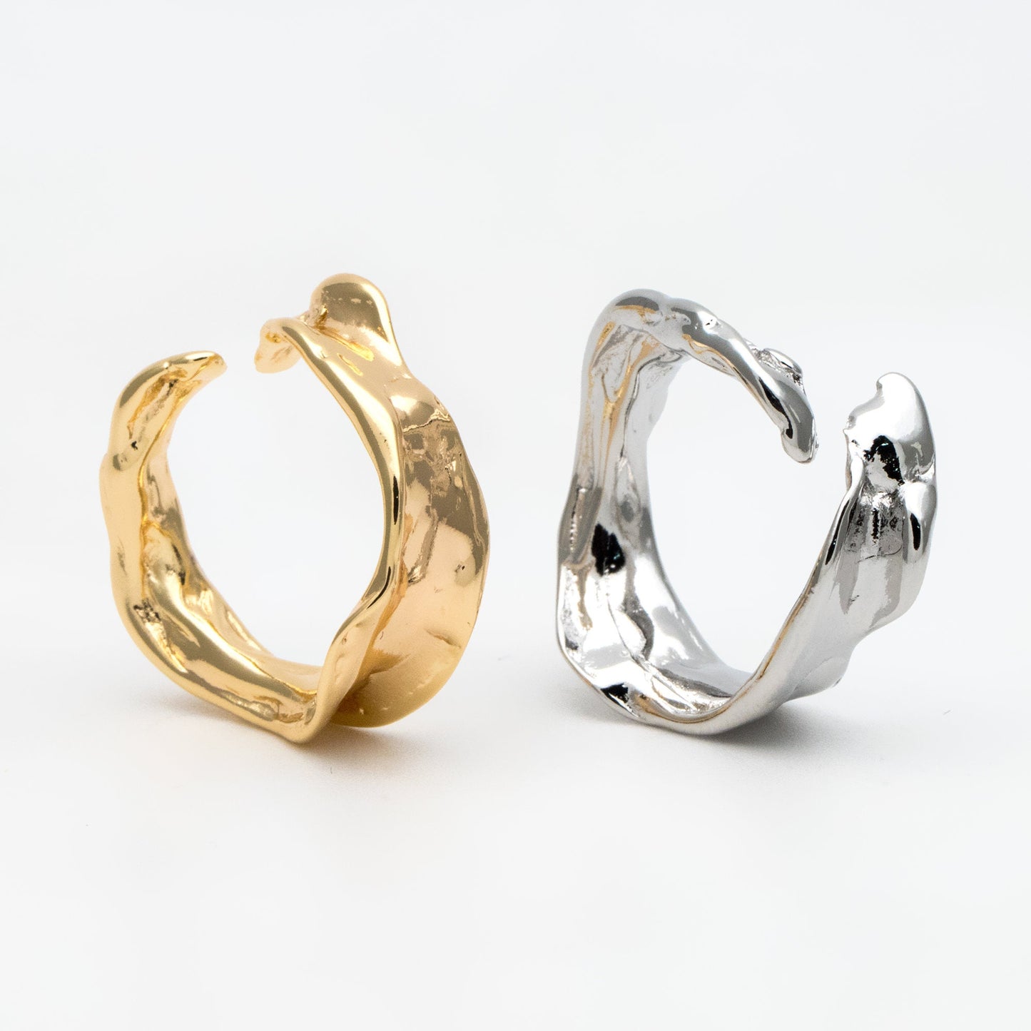 4pcs Gold/ Silver Irregular Finger Ring, Everyday Ring, Modern Style Ring, Fashion Rings (#GB-2813)