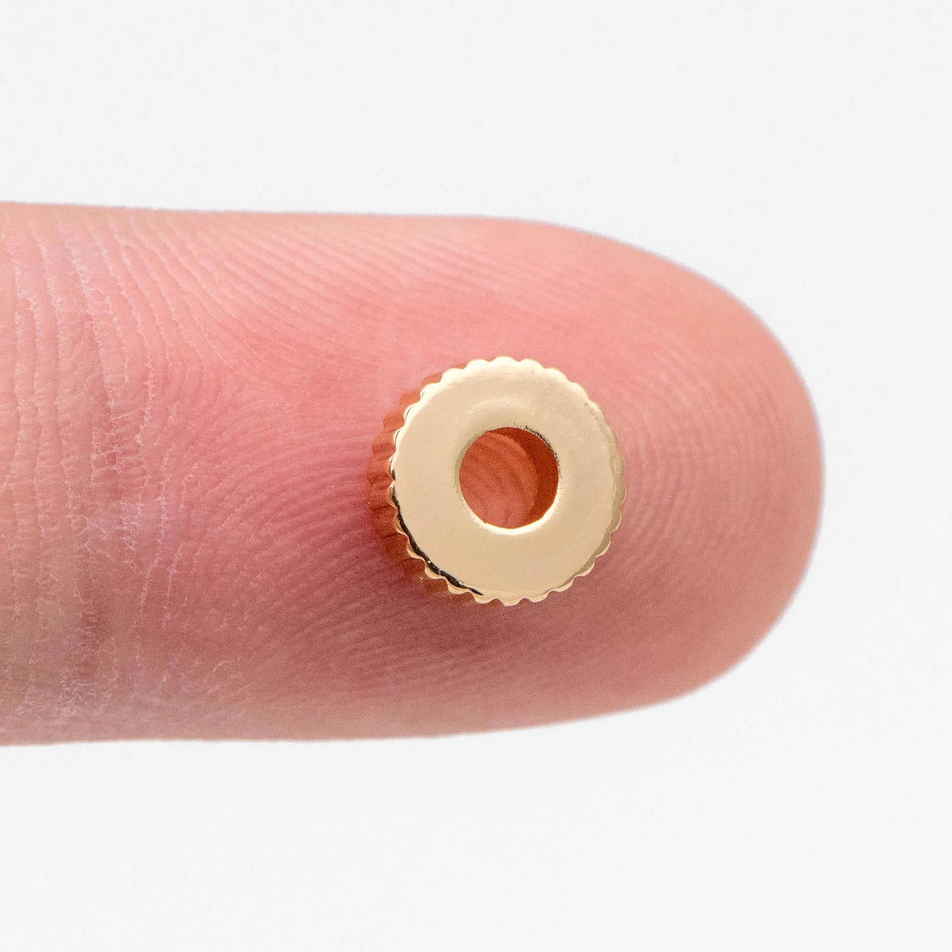 20pcs Gold/ Silver Gear Round Spacer Beads 7mm, Jewelry Making Supplies Wholesale (GB-2877)