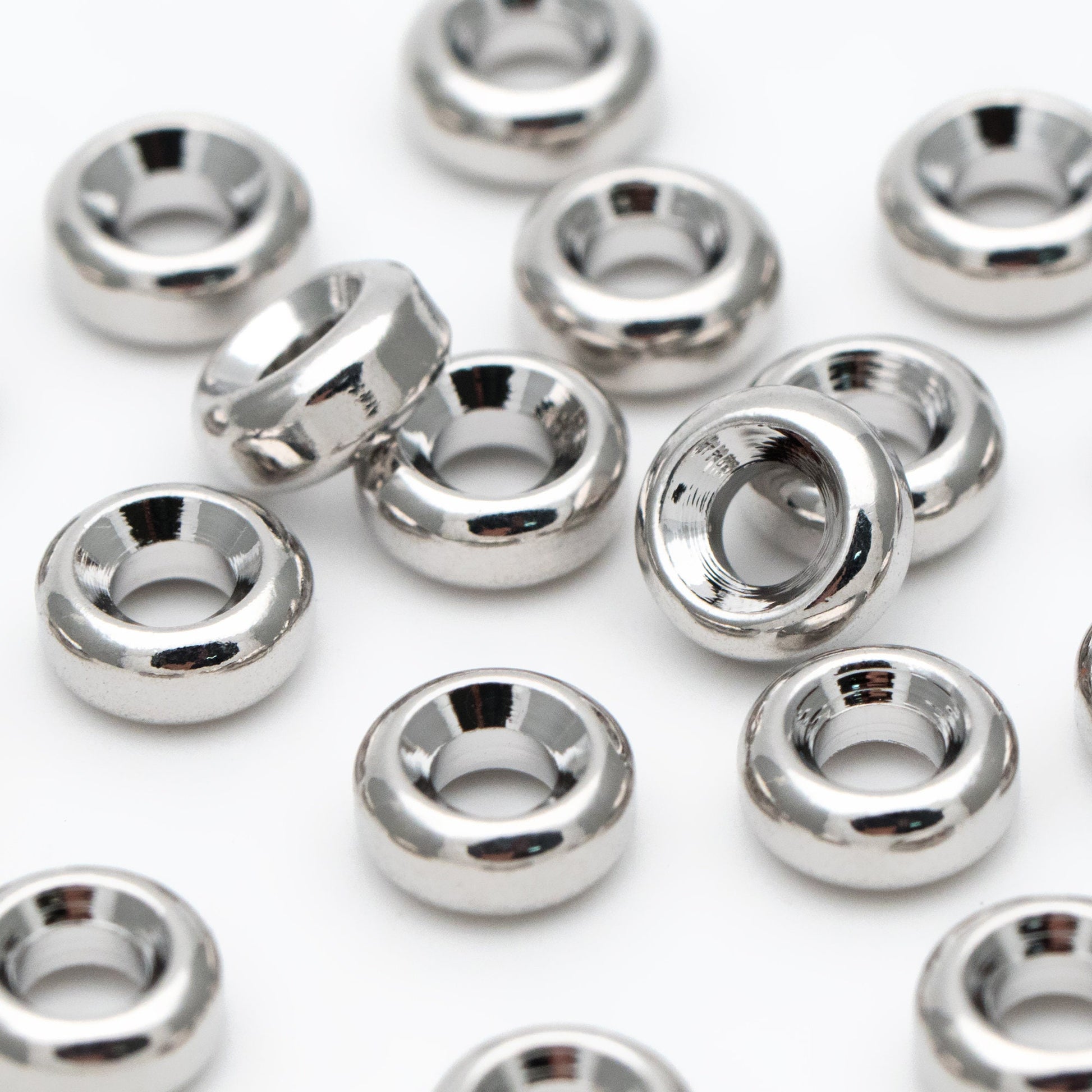 20pcs Gold/ Silver Tone Round Spacer Beads, 6mm, Jewelry Making Supplies Wholesale (GB-3510)