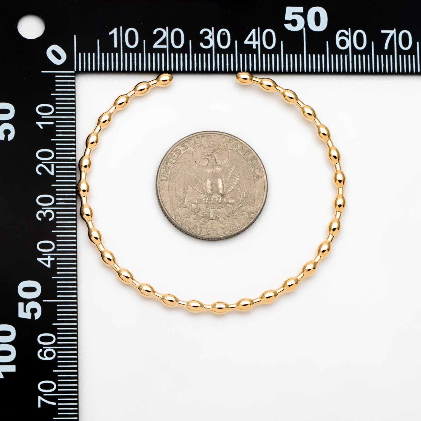 1pcs Gold/ Silver Bead Bangle Bracelet, Stackable Bracelets, Adjustable Bangle Bracelet (#GB-3517)