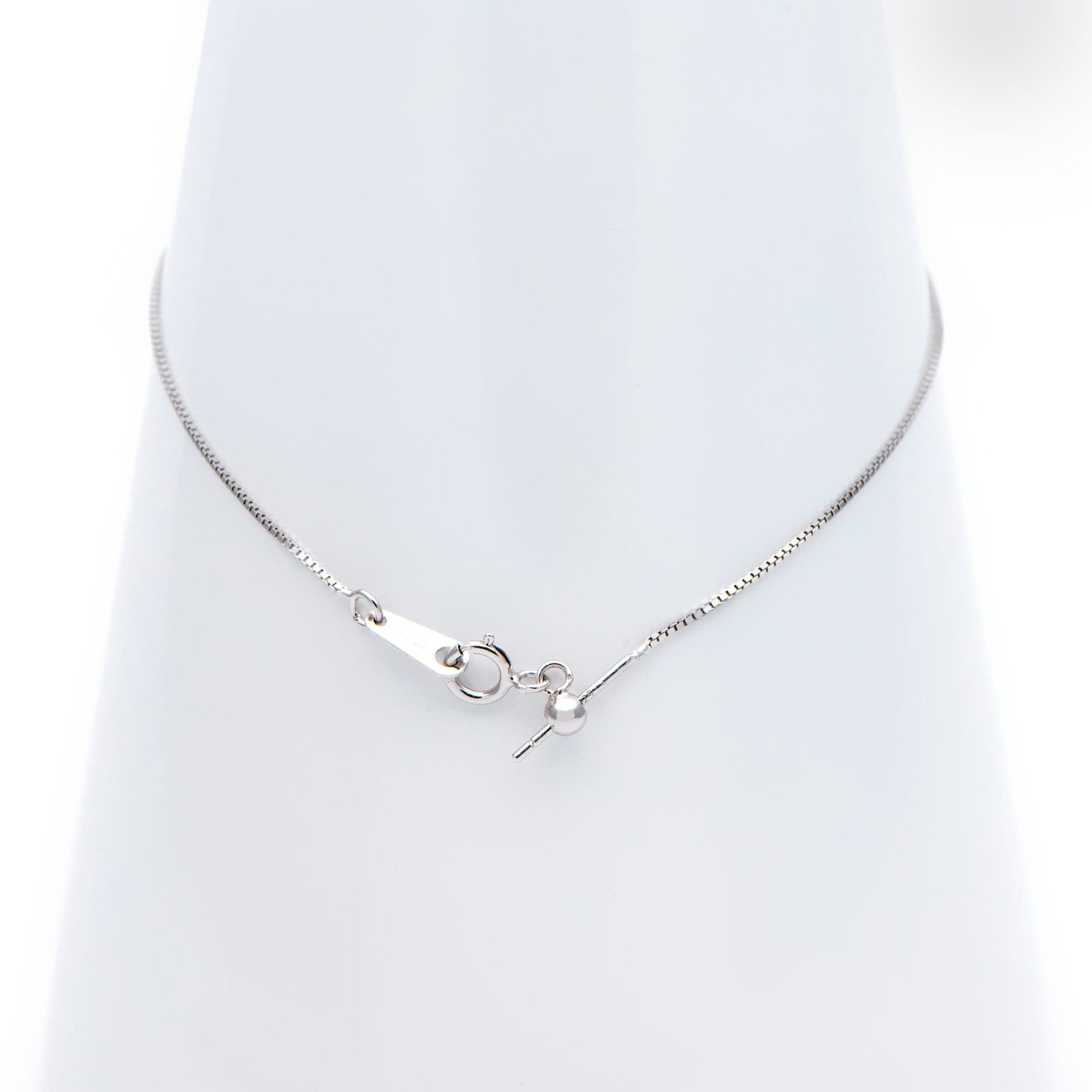 Adjustable Sterling Silver Bracelet, Gold/ Rhodium plated 0.7mm Dainty Box Chain, 7.2" Inch (CY-010)