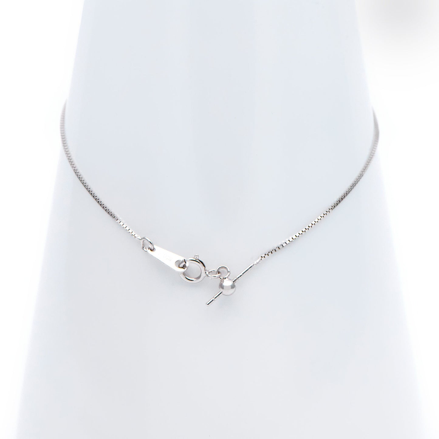 Adjustable Sterling Silver Bracelet, Gold/ Rhodium plated 0.7mm Dainty Box Chain, 7.2" Inch (CY-010)