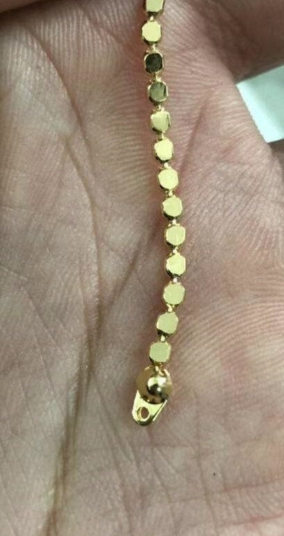 Gold plated Brass Beaded Chains 2mm, Craft Jewelry Chain (#LK-198)/ 1 Meter=3.3 ft