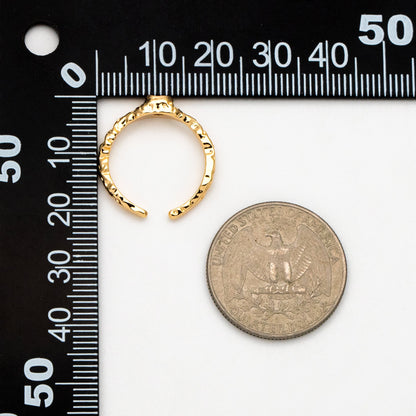 4pcs Purple CZ Ring, Hammered Ring, Stacking Ring, Statement Ring, Adjustable Ring (#GB-3527)