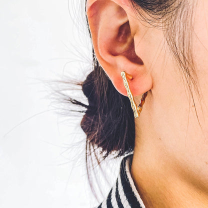 4pcs Gold Triangle Earrings 25mm, Geometric Leverback Earring Components (GB-2334)