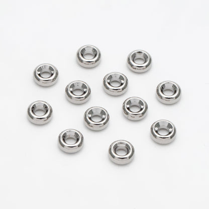 20pcs Gold/ Silver Tone Round Spacer Beads, 6mm, Jewelry Making Supplies Wholesale (GB-3510)