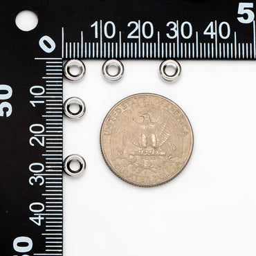 20pcs Gold/ Silver Tone Round Spacer Beads, 6mm, Jewelry Making Supplies Wholesale (GB-3510)