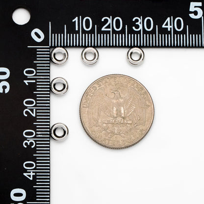 20pcs Gold/ Silver Tone Round Spacer Beads, 6mm, Jewelry Making Supplies Wholesale (GB-3510)