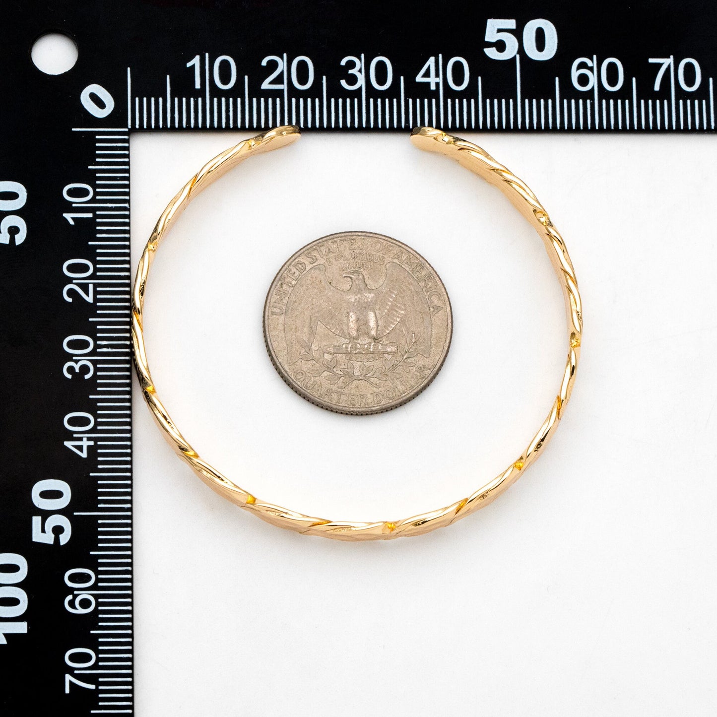 1pcs Gold Hammered Bangle Bracelet, Stackable Bracelets, Adjustable Bangle Bracelet (GB-3533)