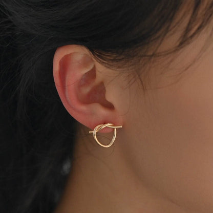 10pcs Gold/ Silver tone Heart Wire Earring Posts 18x14mm, Gold/ Rhodium plated Brass Ear Stud Components (GB-525)