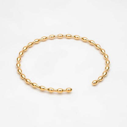 1pcs Gold/ Silver Bead Bangle Bracelet, Stackable Bracelets, Adjustable Bangle Bracelet (#GB-3517)