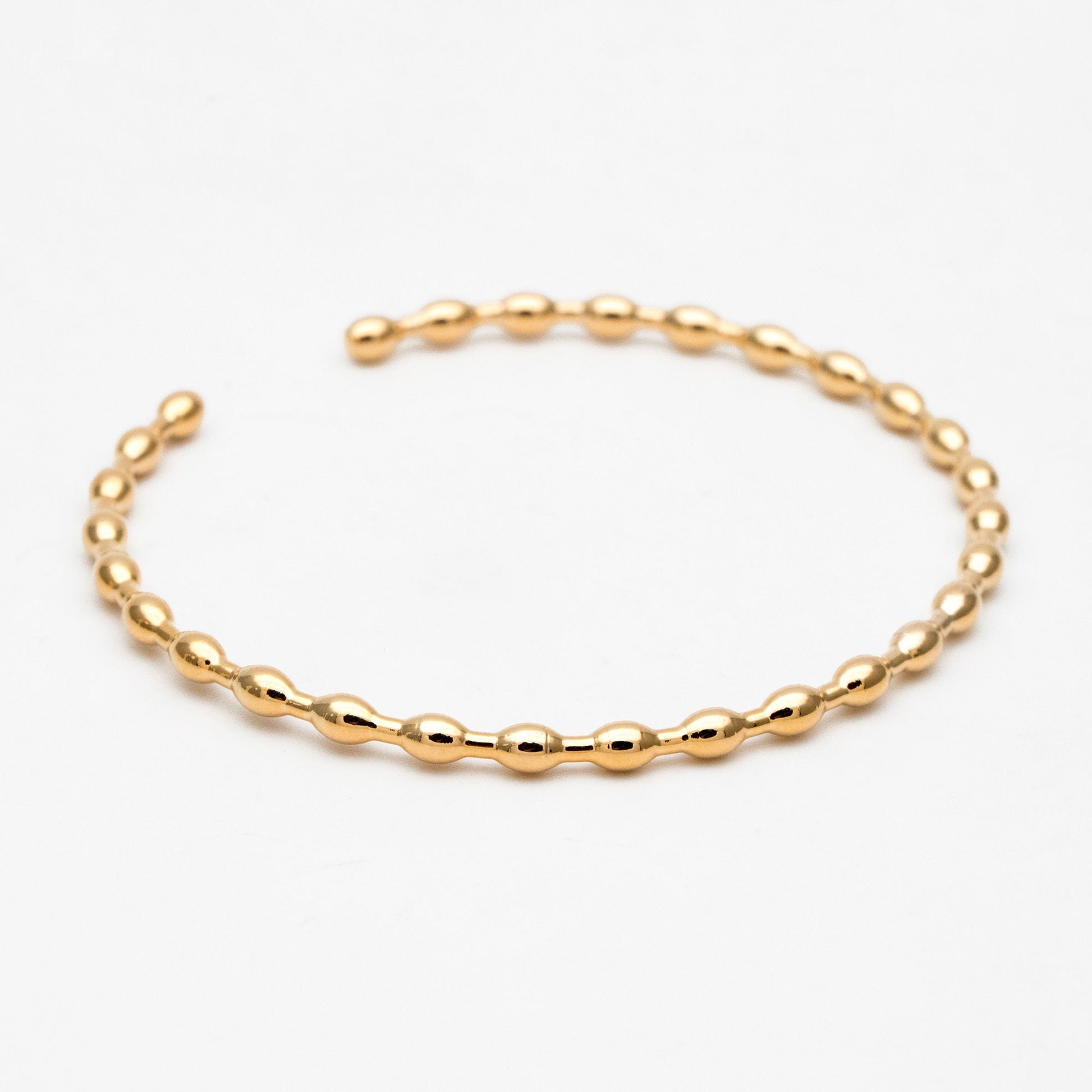 1pcs Gold/ Silver Bead Bangle Bracelet, Stackable Bracelets, Adjustable Bangle Bracelet (#GB-3517)