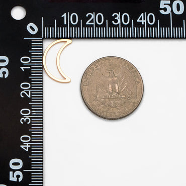 10pcs Gold Hollow Moon Charms 17x11mm, Gold plated Brass, Lead Nickel Free, Color Not Easily Tarnish (GB-3518)