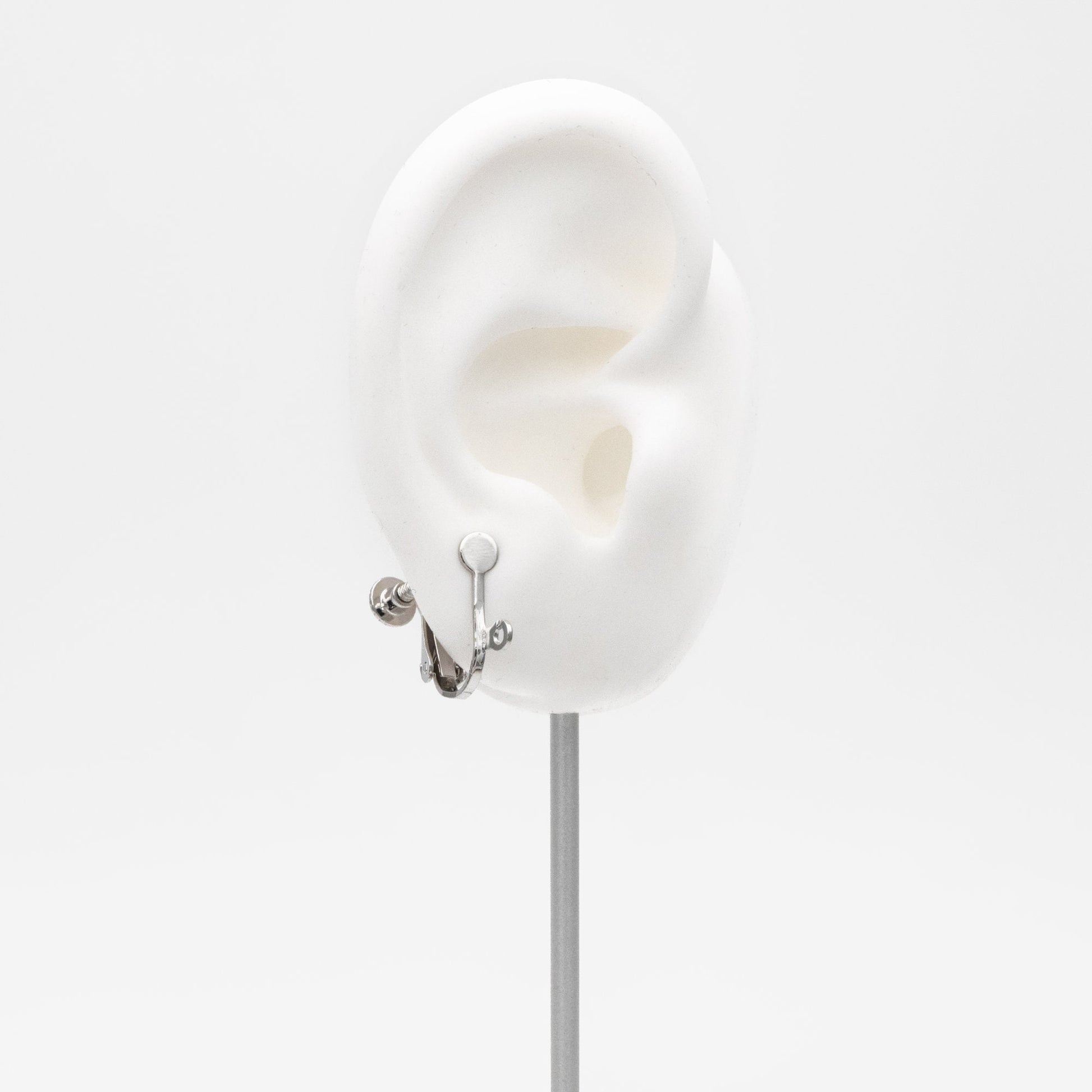 10pcs Gold/ Silver Clip-on Ear Wire, Adjustable with Hinged Screwback, Gold/ Rhodium plated Brass Earwire Earring Clips (GB-251)