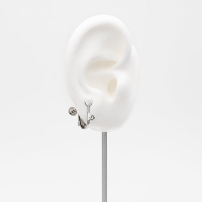 10pcs Gold/ Silver Clip-on Ear Wire, Adjustable with Hinged Screwback, Gold/ Rhodium plated Brass Earwire Earring Clips (GB-251)